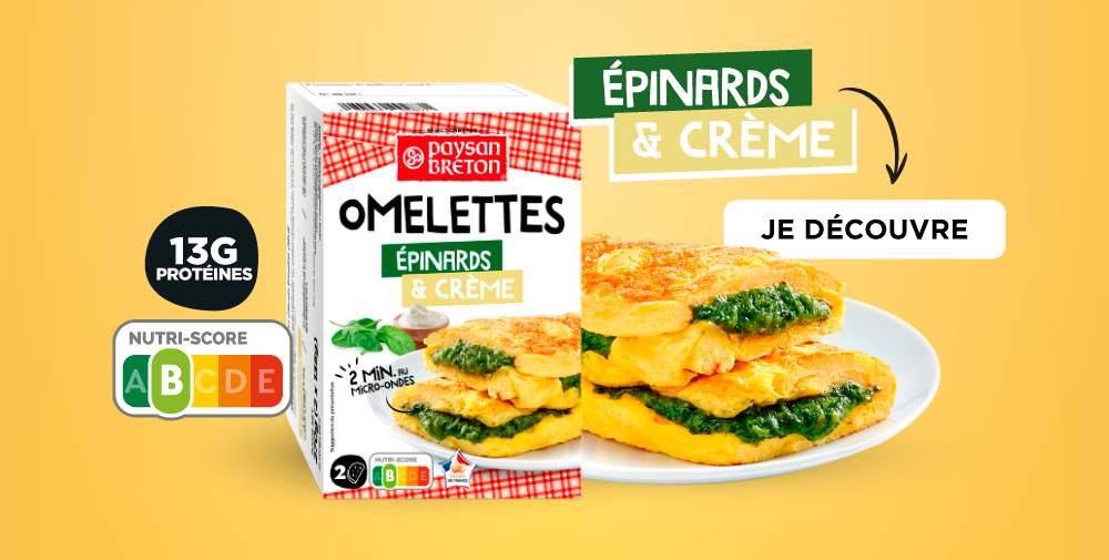 omelettes gourmandes épinards à la crème paysan breton