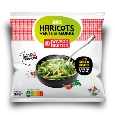 Duo haricot vert haricot beurre déjà cuit paysan breton surgelés
